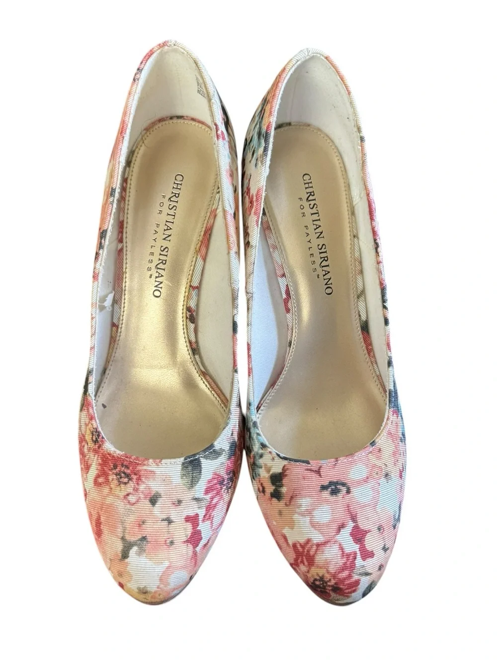 Christian Siriano for Payless Kathryn floral high heel shoes size 7.5